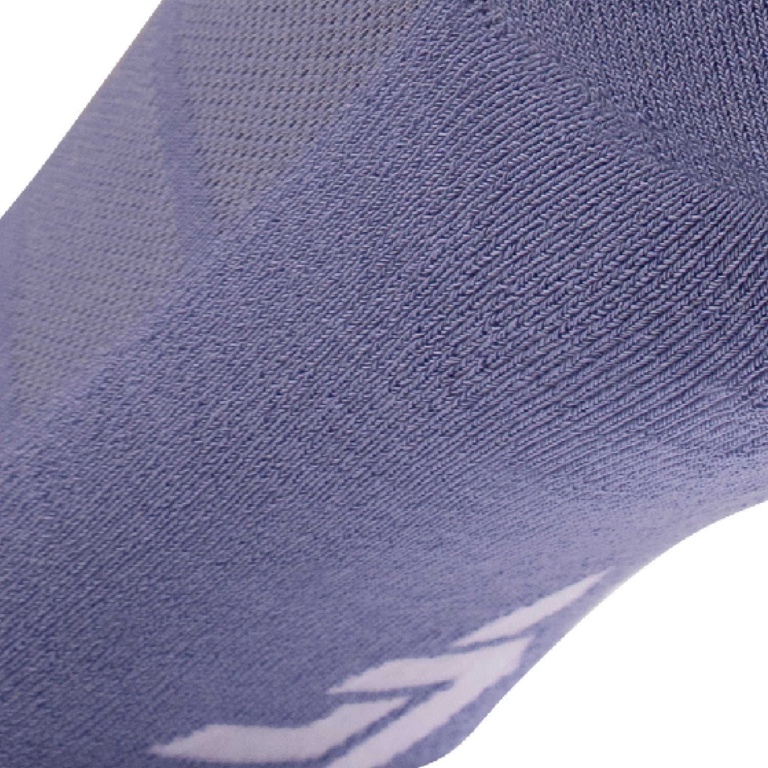 Close up view of cushion padding of Lightfeet Comfort Purple Crew Socks 