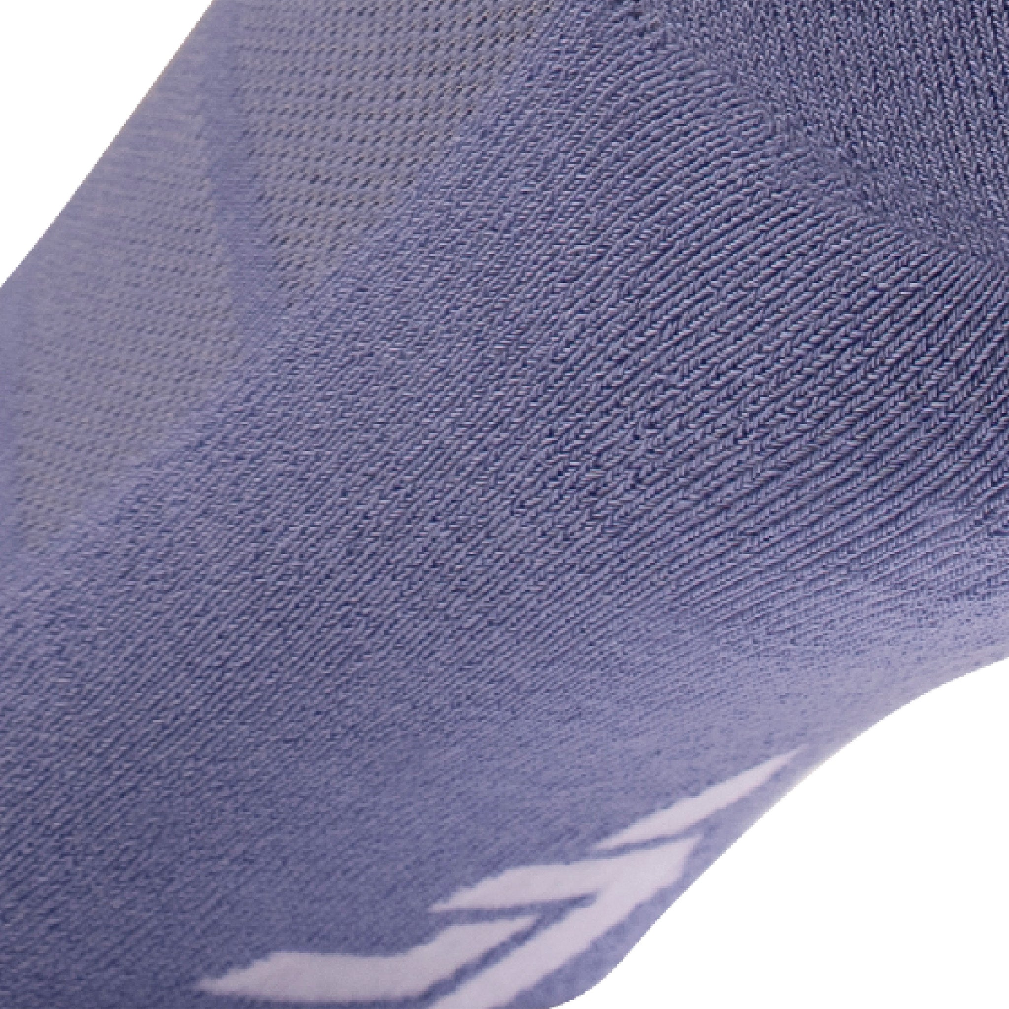 Close up view of cushion padding of Lightfeet Comfort Purple Crew Socks 