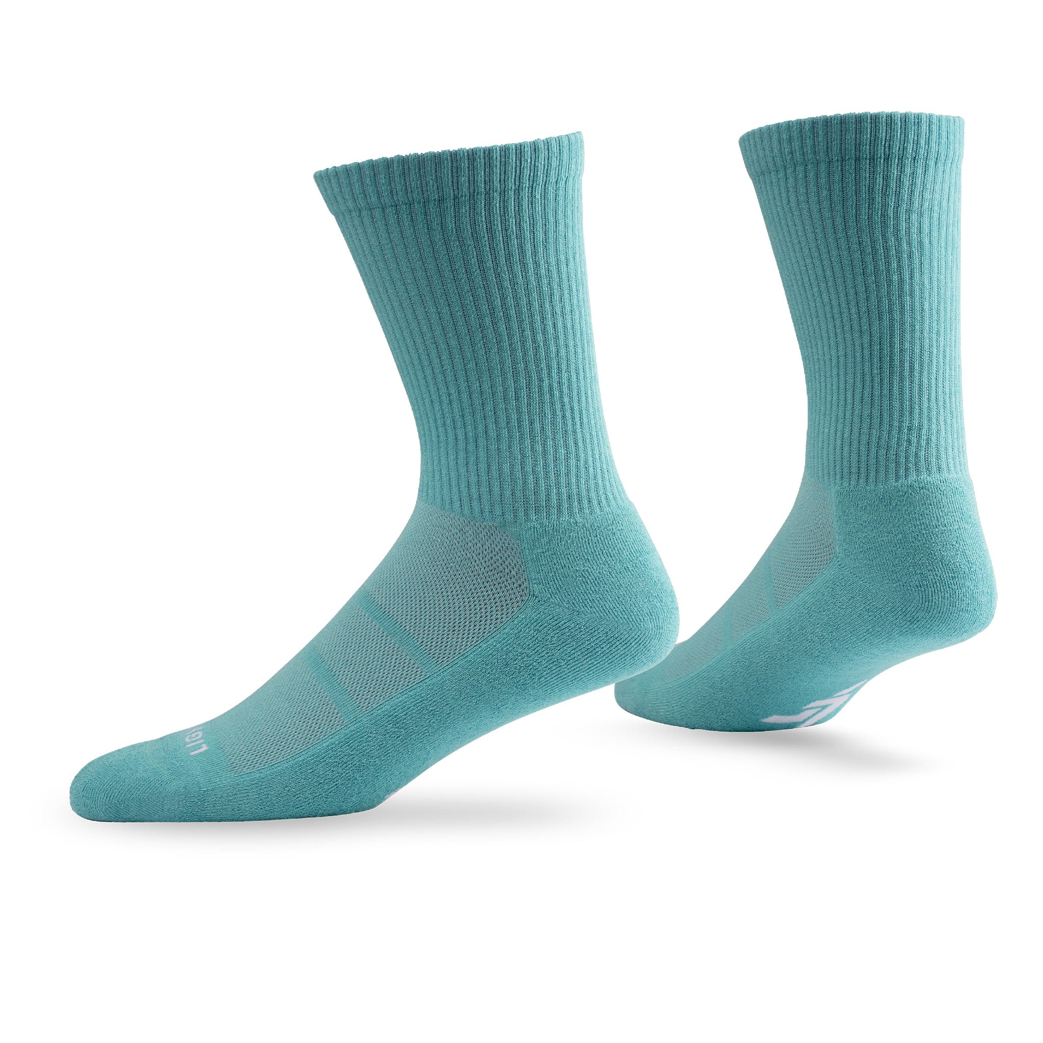 Pair of Lightfeet Comfort Teal Crew Socks 