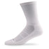 Side view of Lightfeet Comfort White Crew Socks 