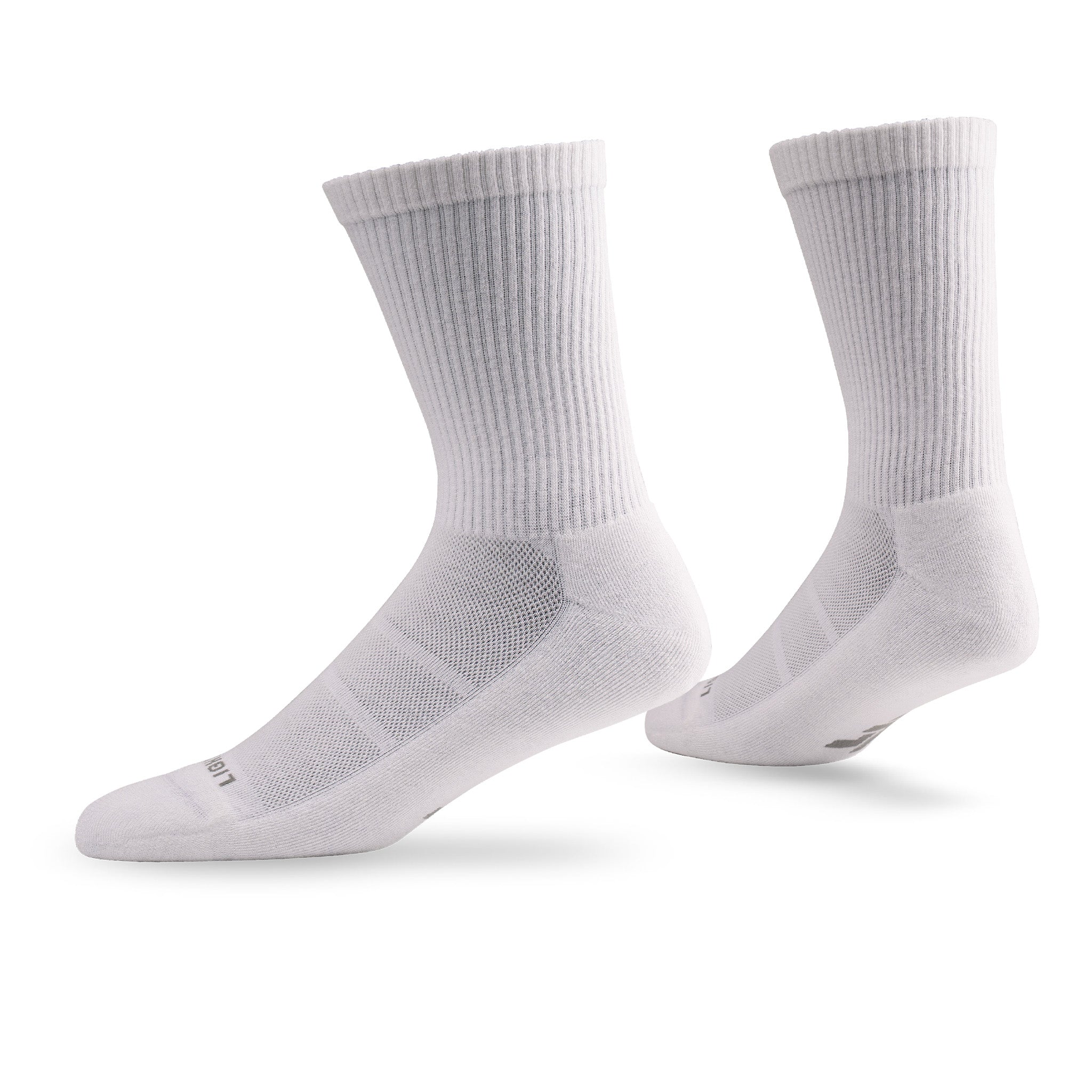 Pair of Lightfeet Comfort White Crew Socks 