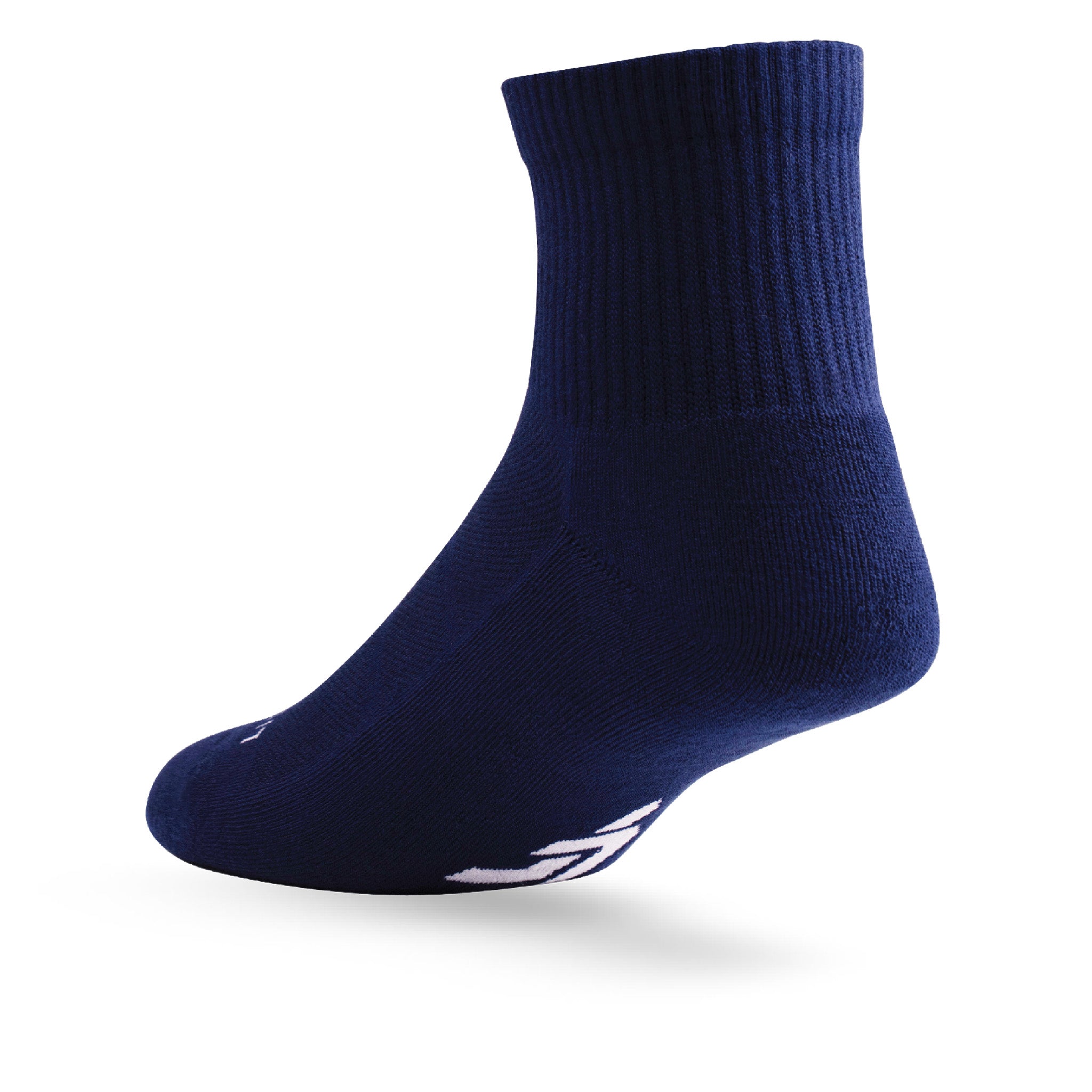 Heel view of Lightfeet Comfort Navy Quarter Socks 