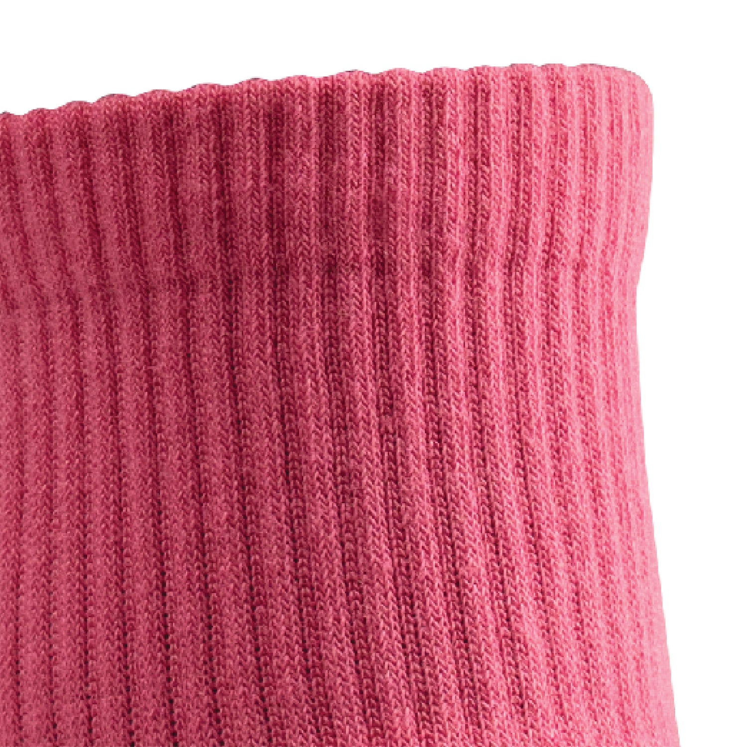 Close up view of cuff of Lightfeet Comfort Pink Quarter Socks 