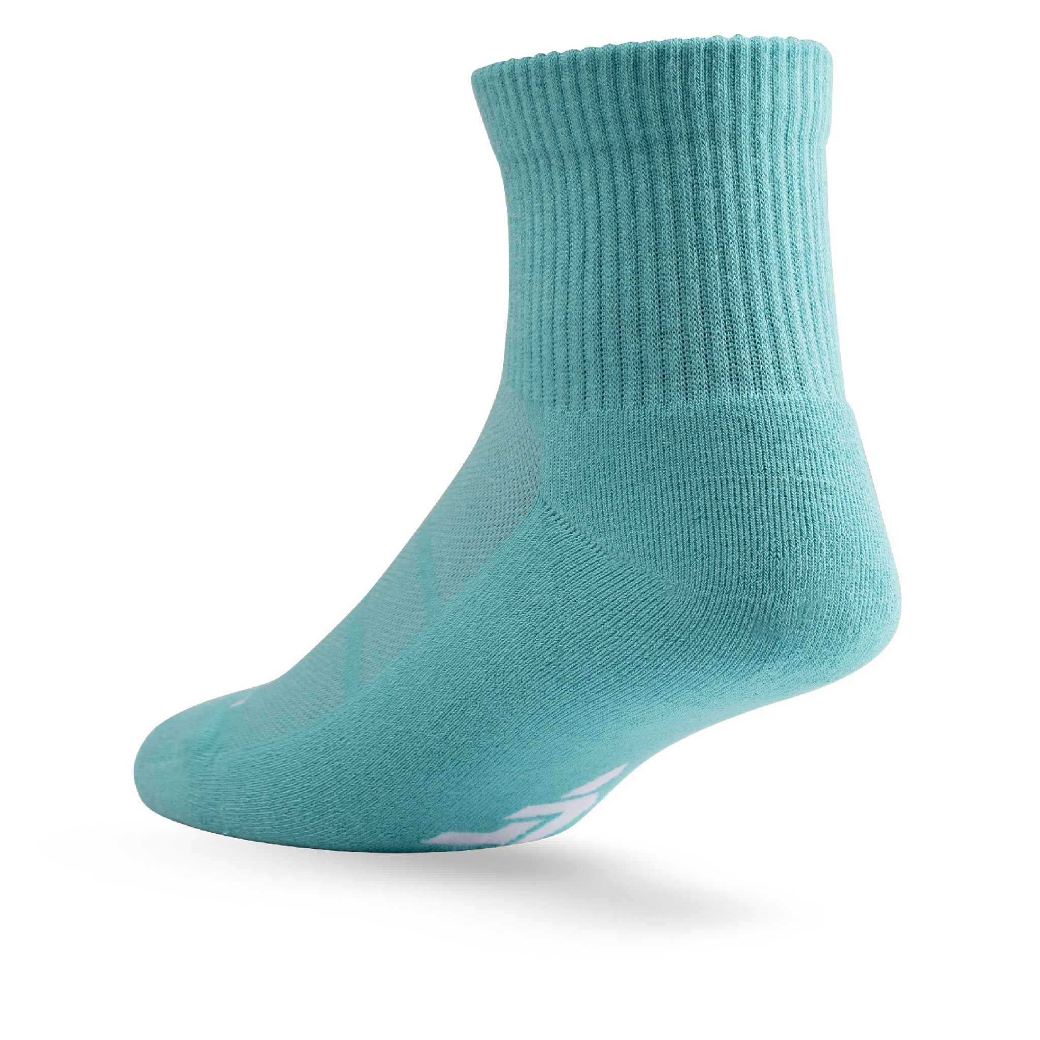 Heel view of Lightfeet Comfort Teal Quarter Socks 