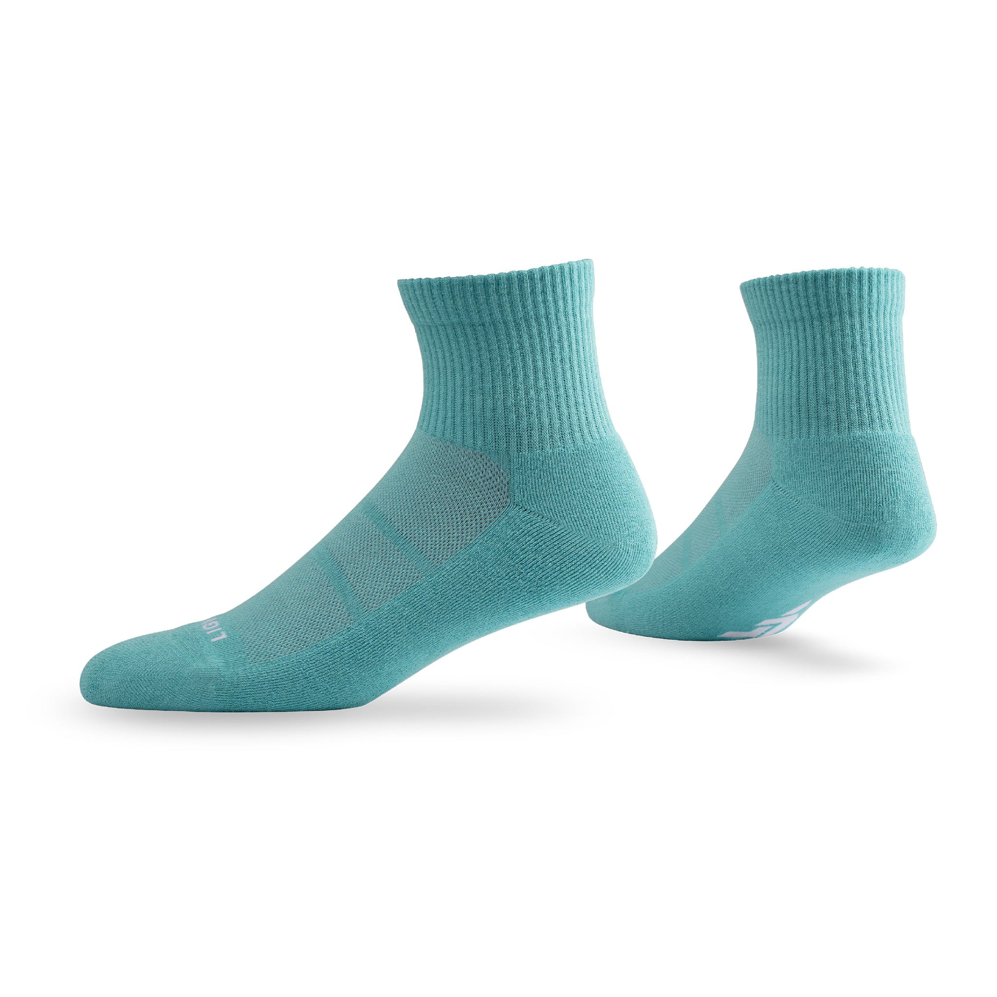Pair of Lightfeet Comfort Teal Quarter Socks 