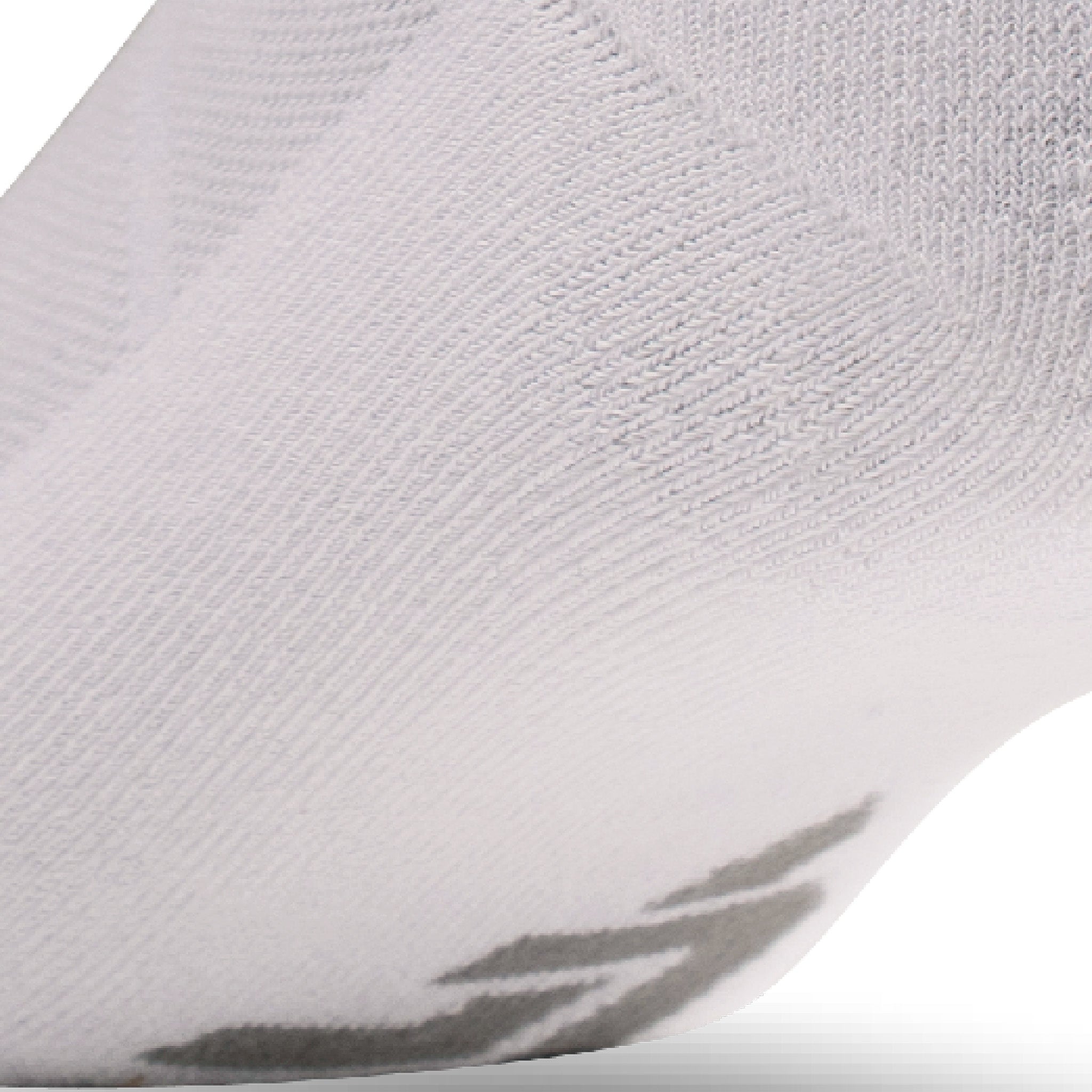 Close up view of cushion padding of Lightfeet Comfort White Quarter Socks 