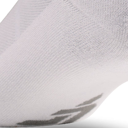 Close up view of cushion padding of Lightfeet Comfort White Quarter Socks 