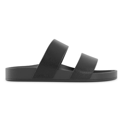 Lateral side view of black Lightfeet Double Strap Slide