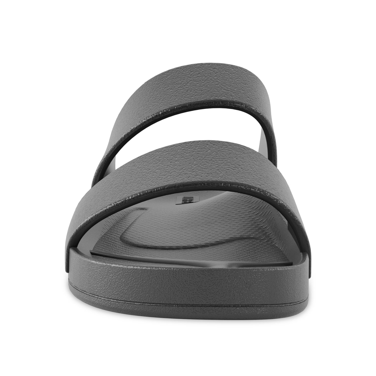 Front view of black Lightfeet Double Strap Slide