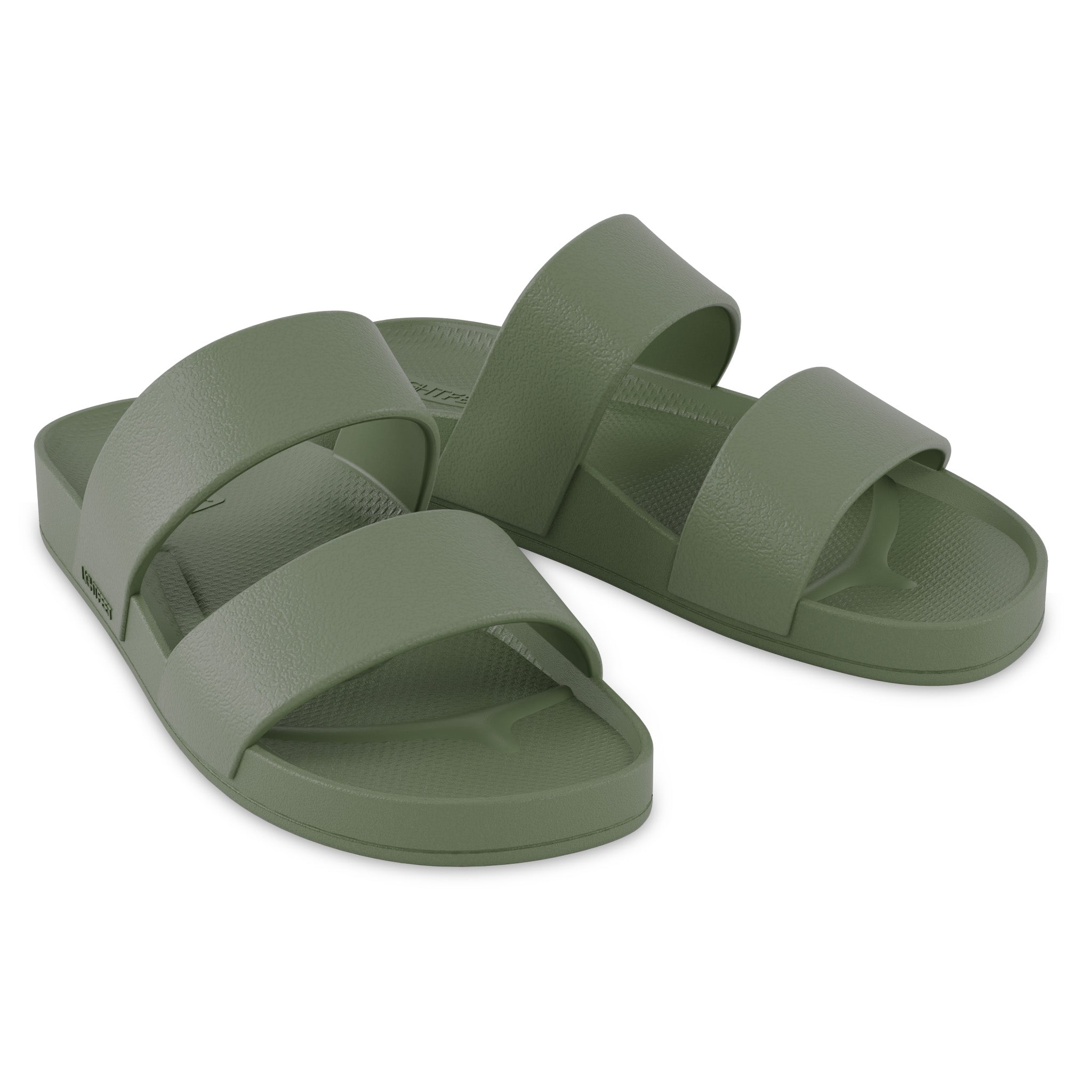 Pair of khaki Lightfeet Double Strap Slide