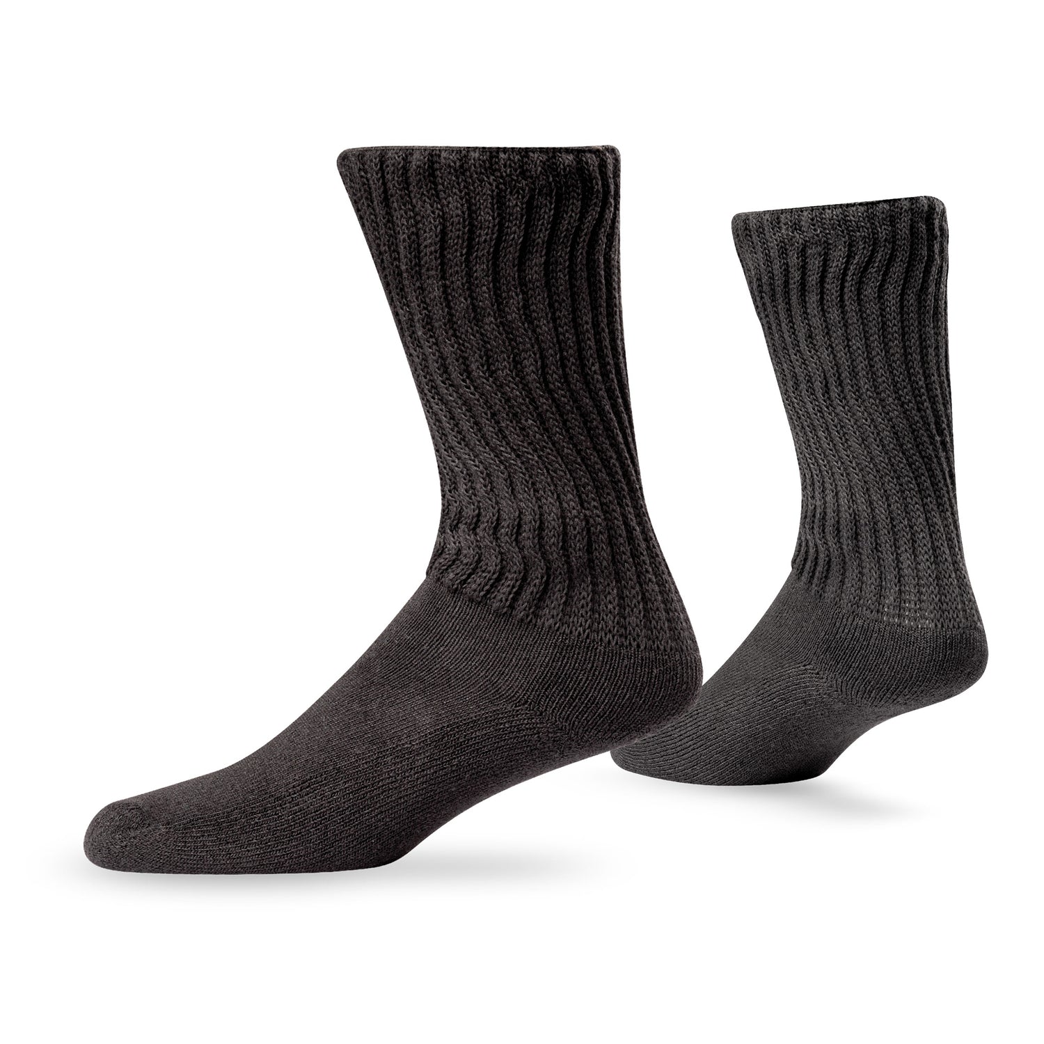 Pair of Lightfeet Diabetes Black Crew Socks 