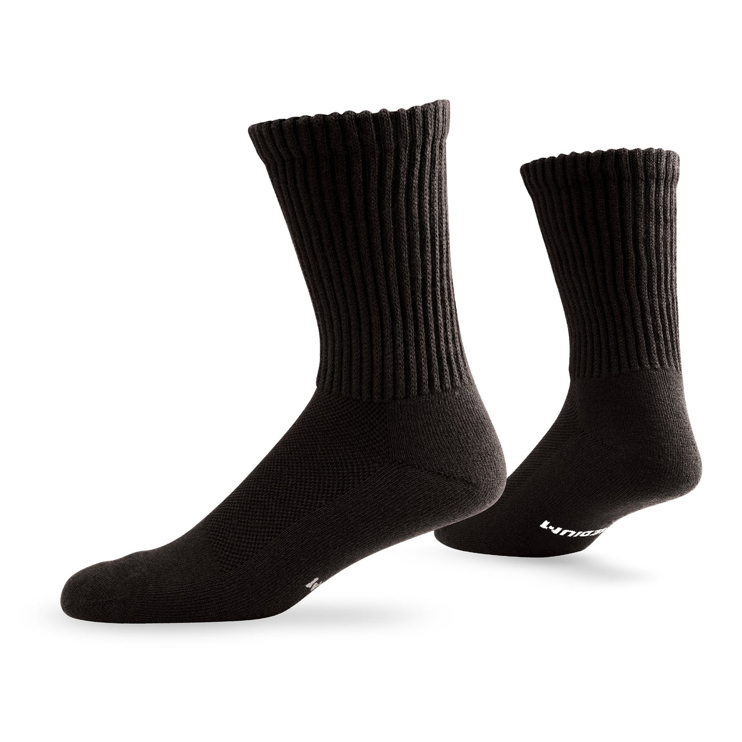 Pair of Lightfeet Diabetes Black Crew Socks 