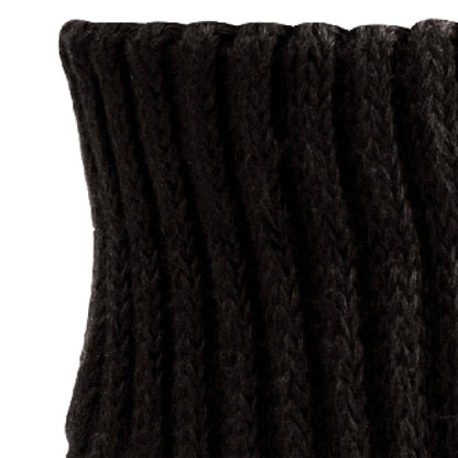Close up view of loose ribbed cuff of Lightfeet Diabetes lack Mini Crew Sock 