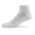 Side view of Lightfeet Diabetes White Mini Crew Sock 
