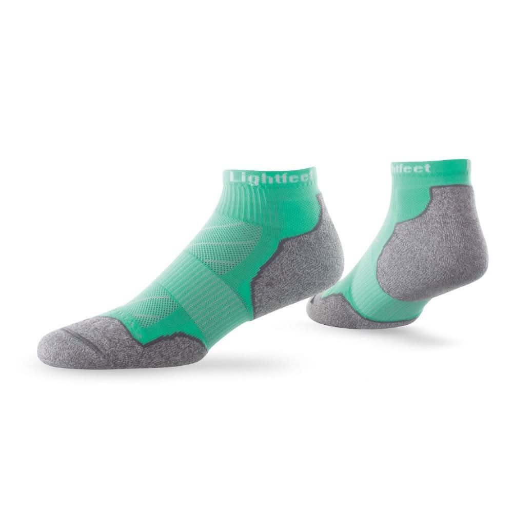 Pair of Lightfeet Evolution Mint Mini Crew Performance Running Socks 