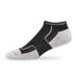 Side view of Lightfeet Genesis Kids Ankle Black Performance Sock 