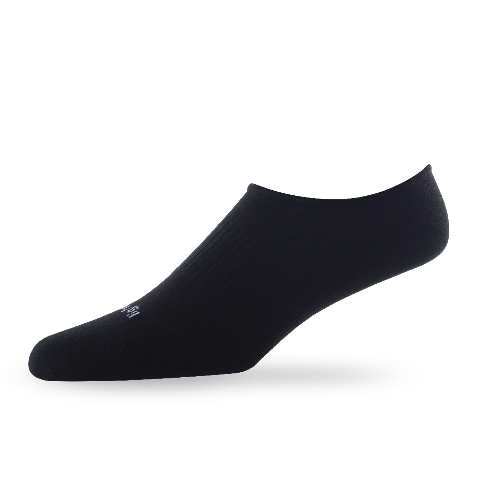 Side view of Lightfeet Invisible Black No Show Sock 