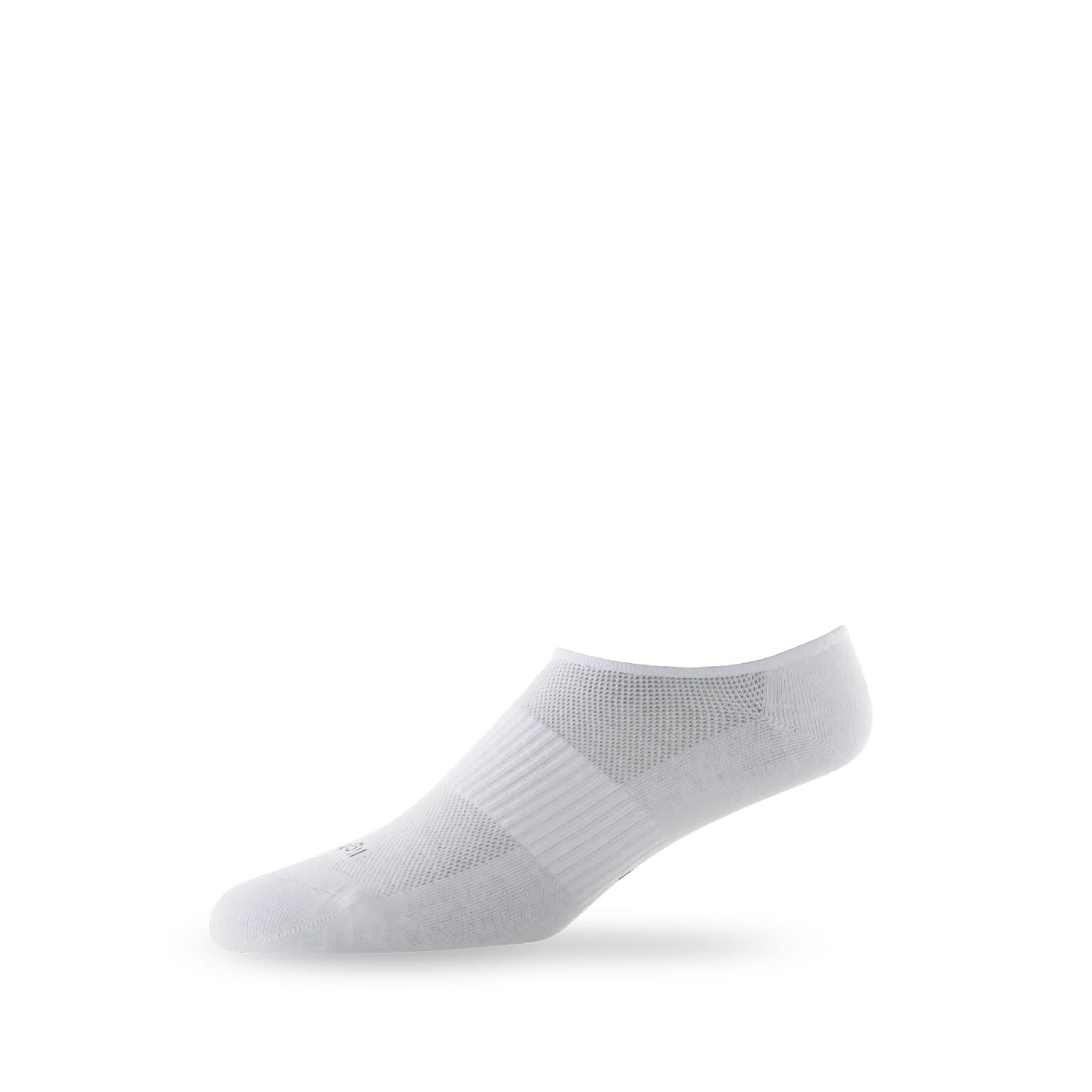 Side view of Lightfeet Invisible White No Show Sock 