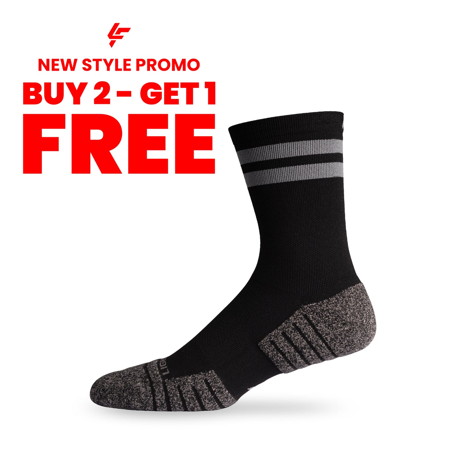 Performance - 2 Stripes Half Crew