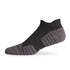 Side view of Lightfeet Performance Black Ankle Sock 
