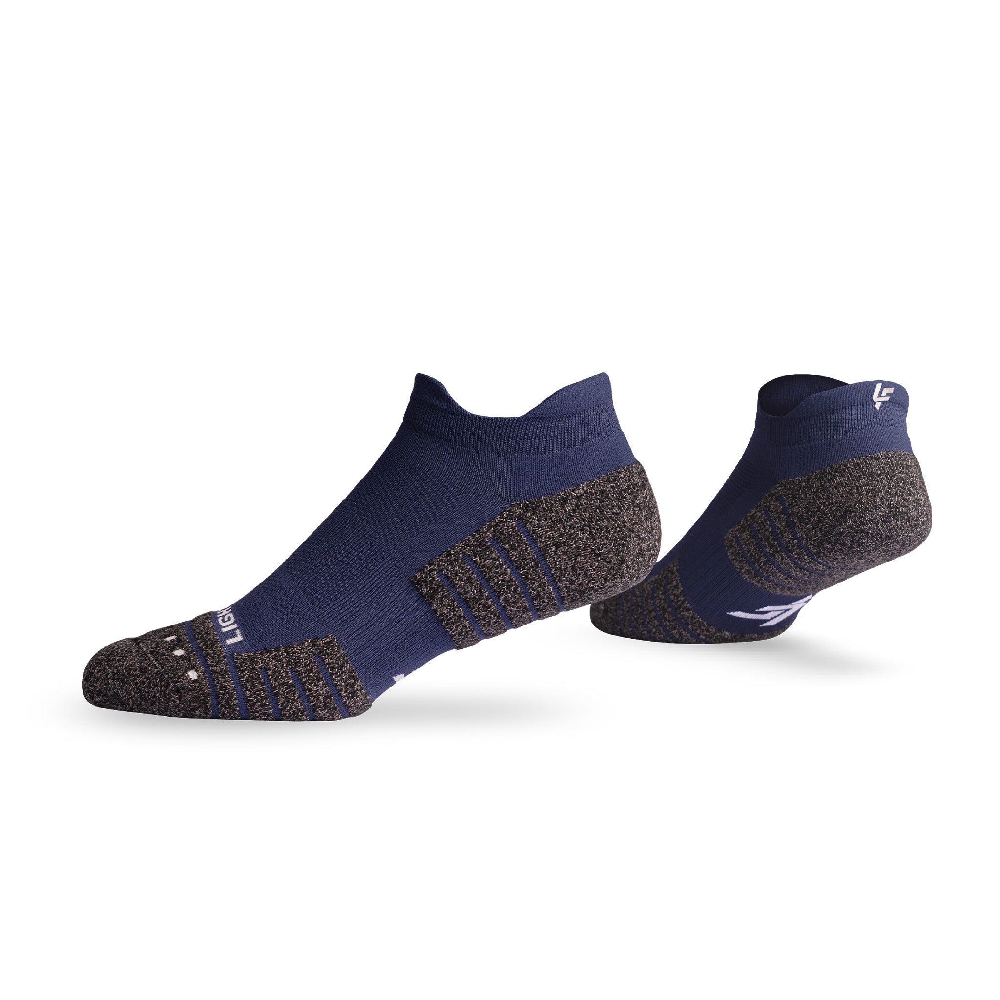 Pair of Lightfeet Performance Navy Ankle Socks 