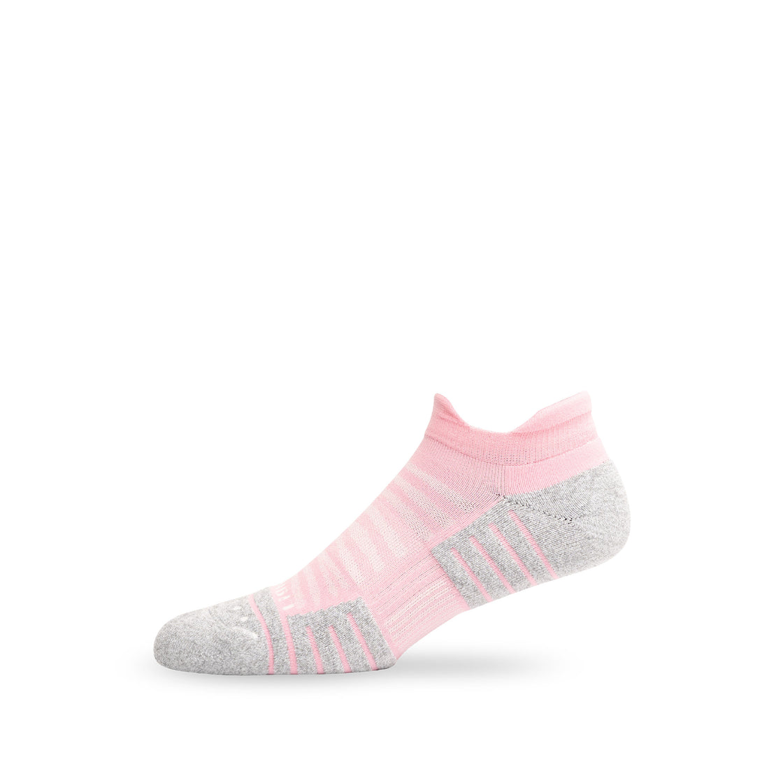 Side view of Lightfeet Performance Soft Pink Ankle Sock 
