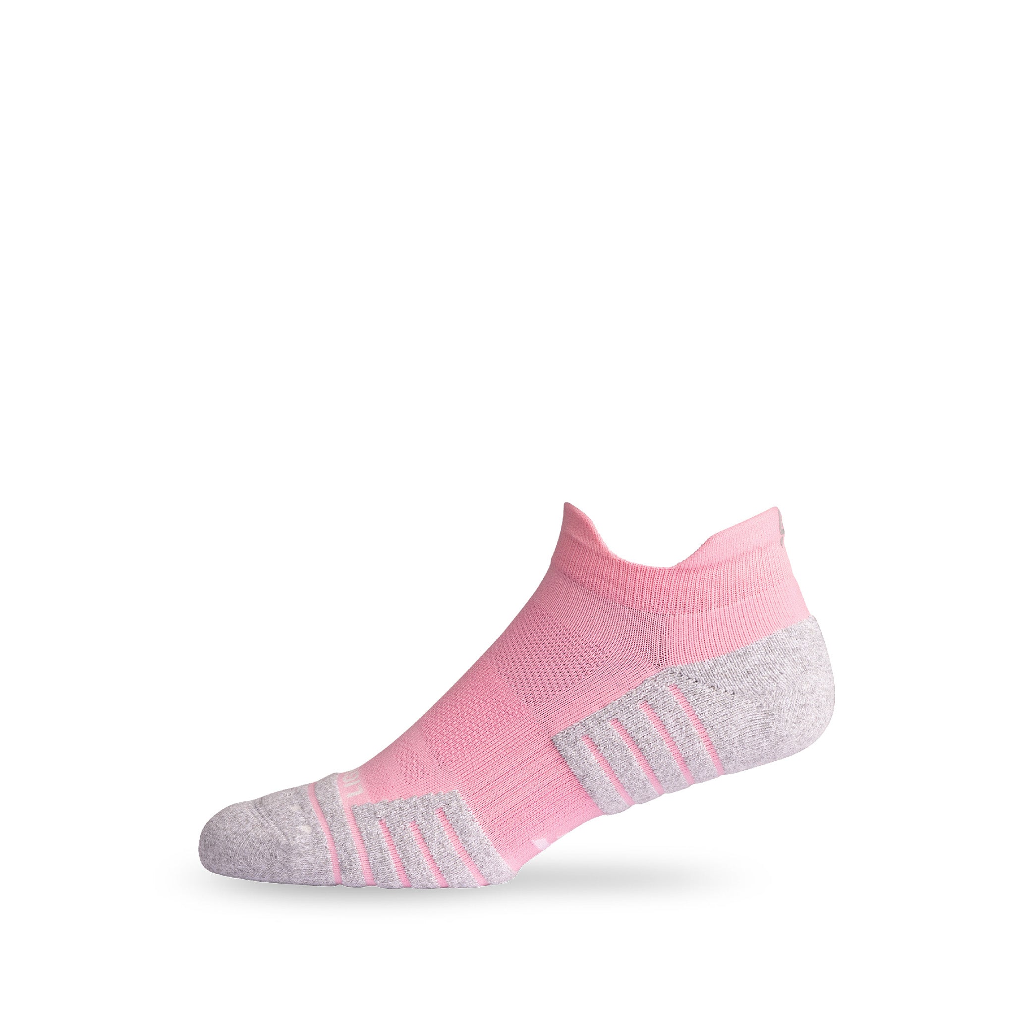 Side view of Lightfeet Performance Soft Pink Ankle Sock 