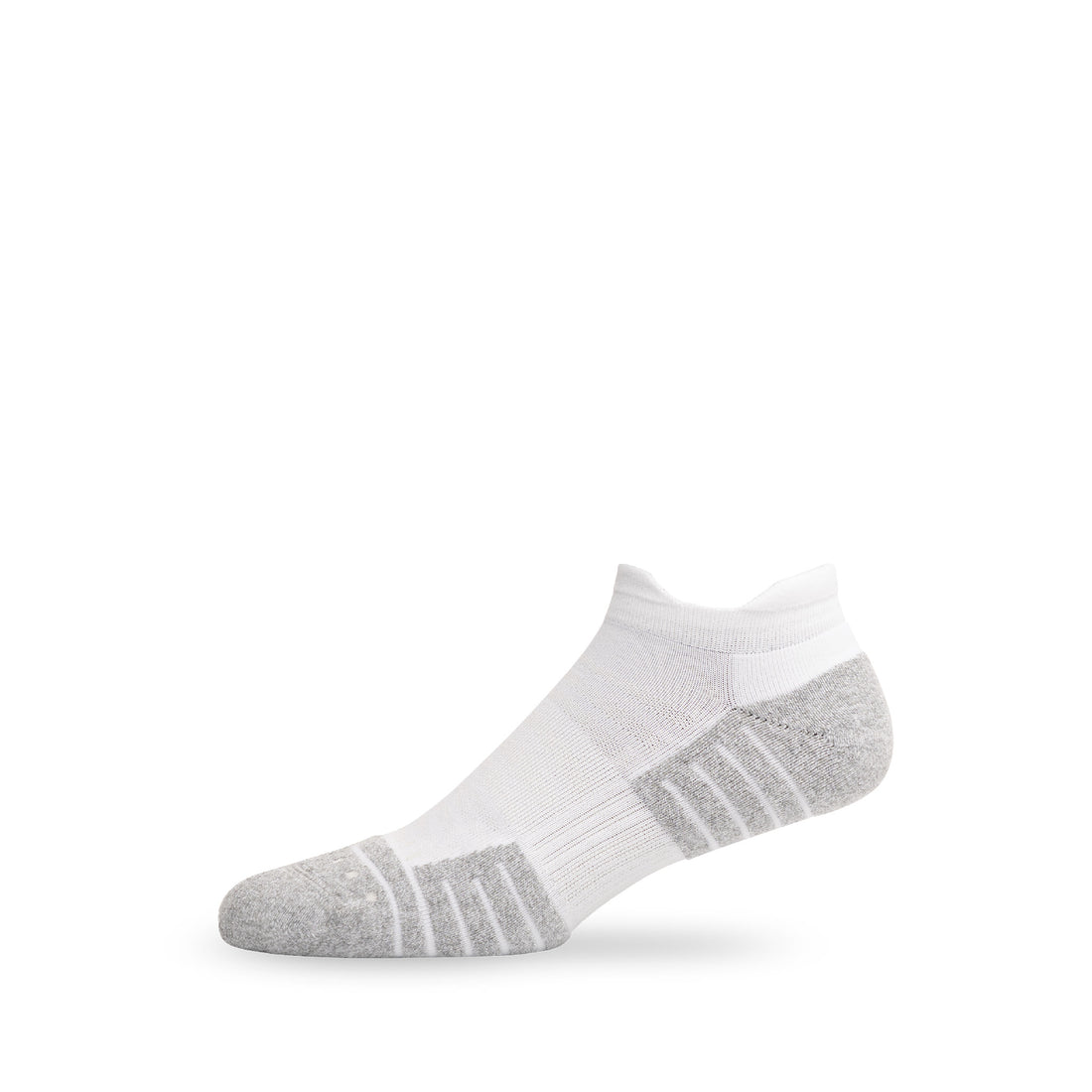 Side view of Lightfeet Performance White Ankle Sock 