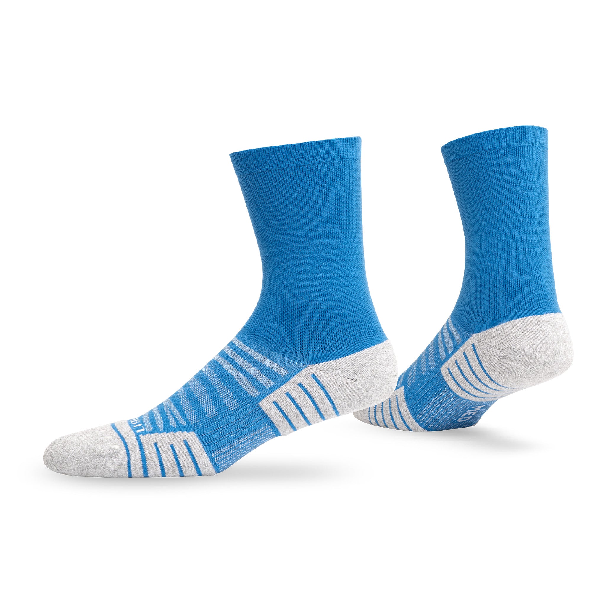 Pair of Lightfeet Performance Blue Half Crew Socks 