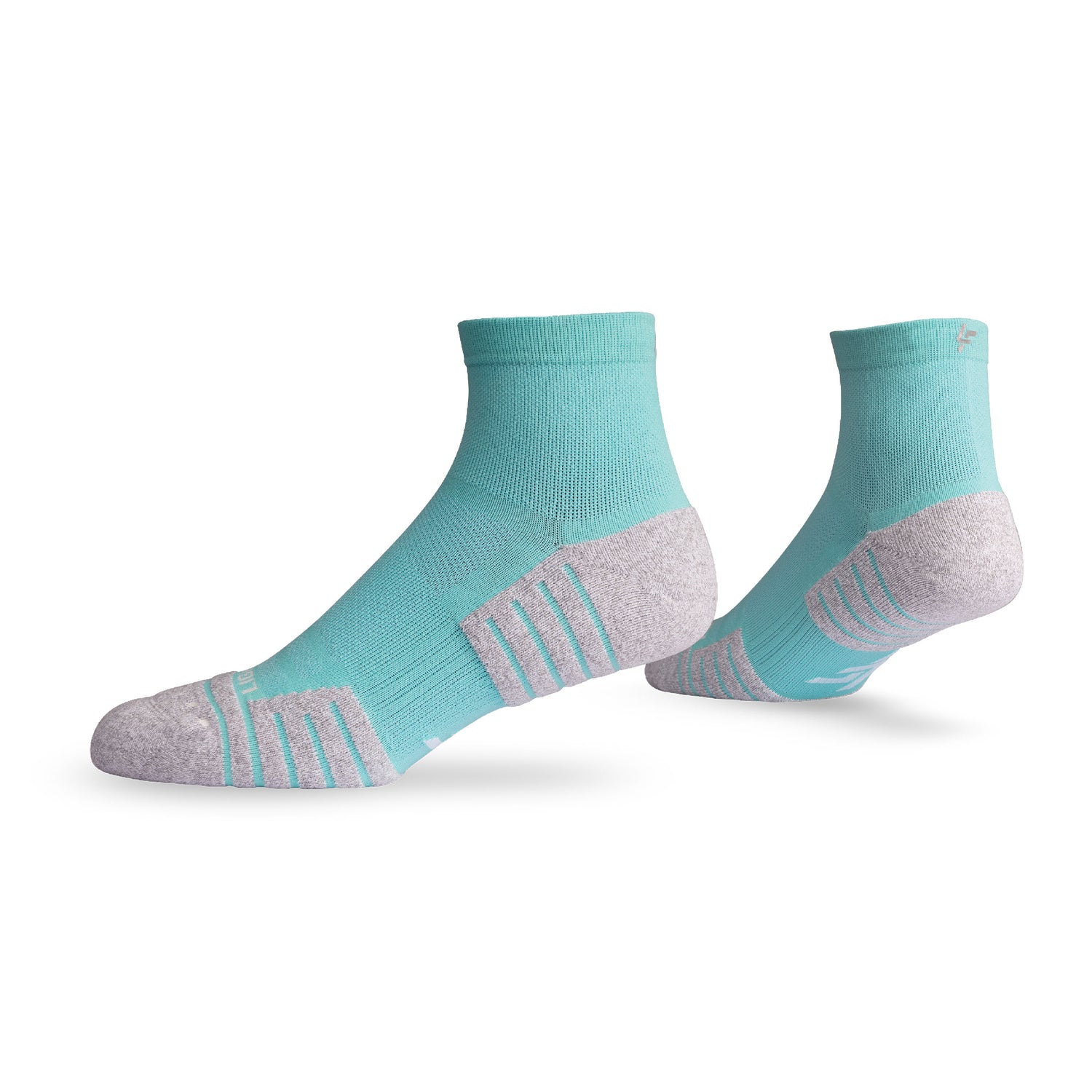Pair of Lightfeet Performance Mint Quarter Crew Socks 