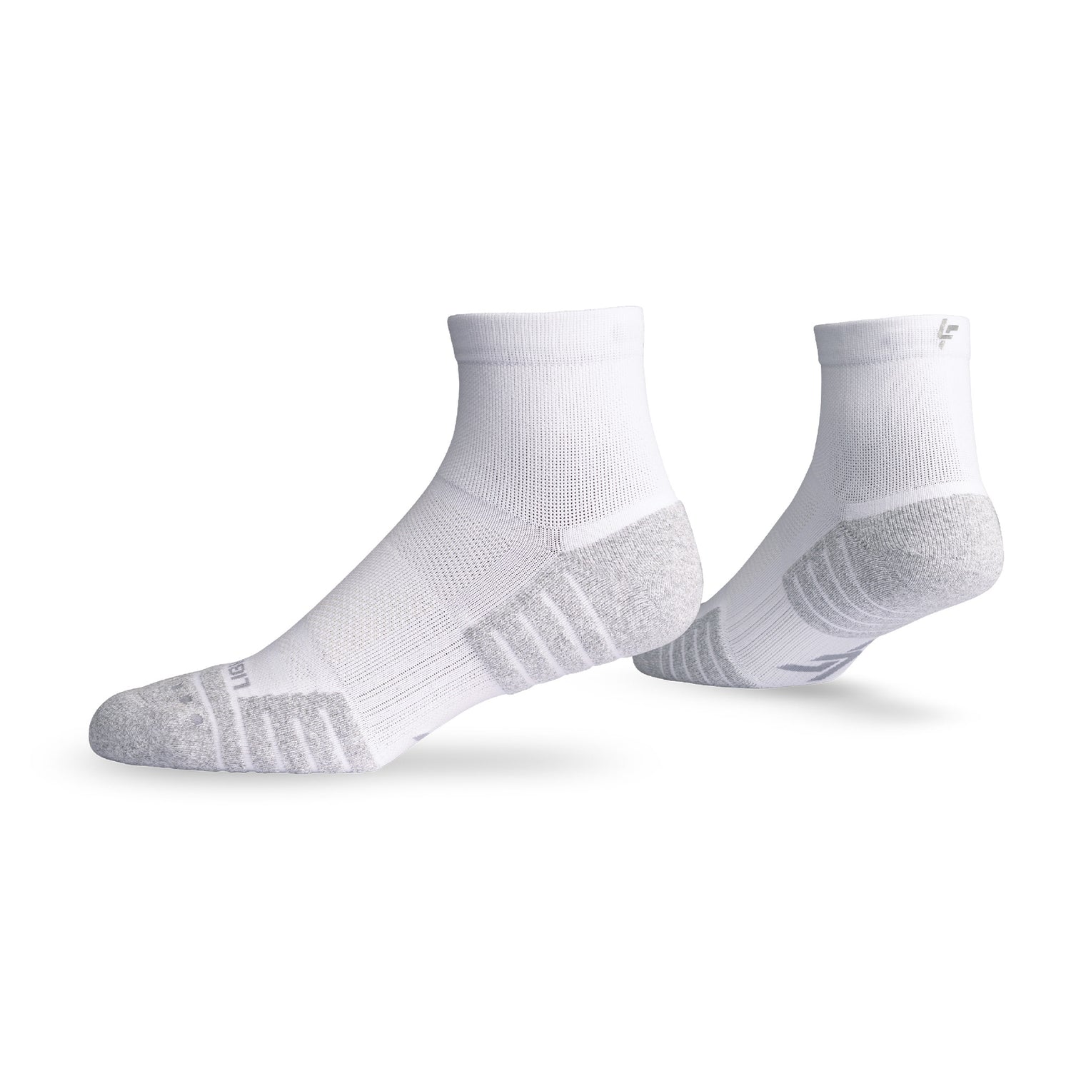 Pair of Lightfeet Performance White Quarter Crew Socks 