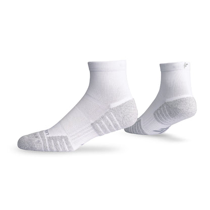 Pair of Lightfeet Performance White Quarter Crew Socks 