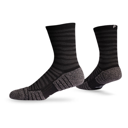 Pair of Lightfeet Performance Raster Black Half Crew Socks 