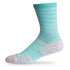 Side view of Lightfeet Performance Raster Mint Half Crew Sock 