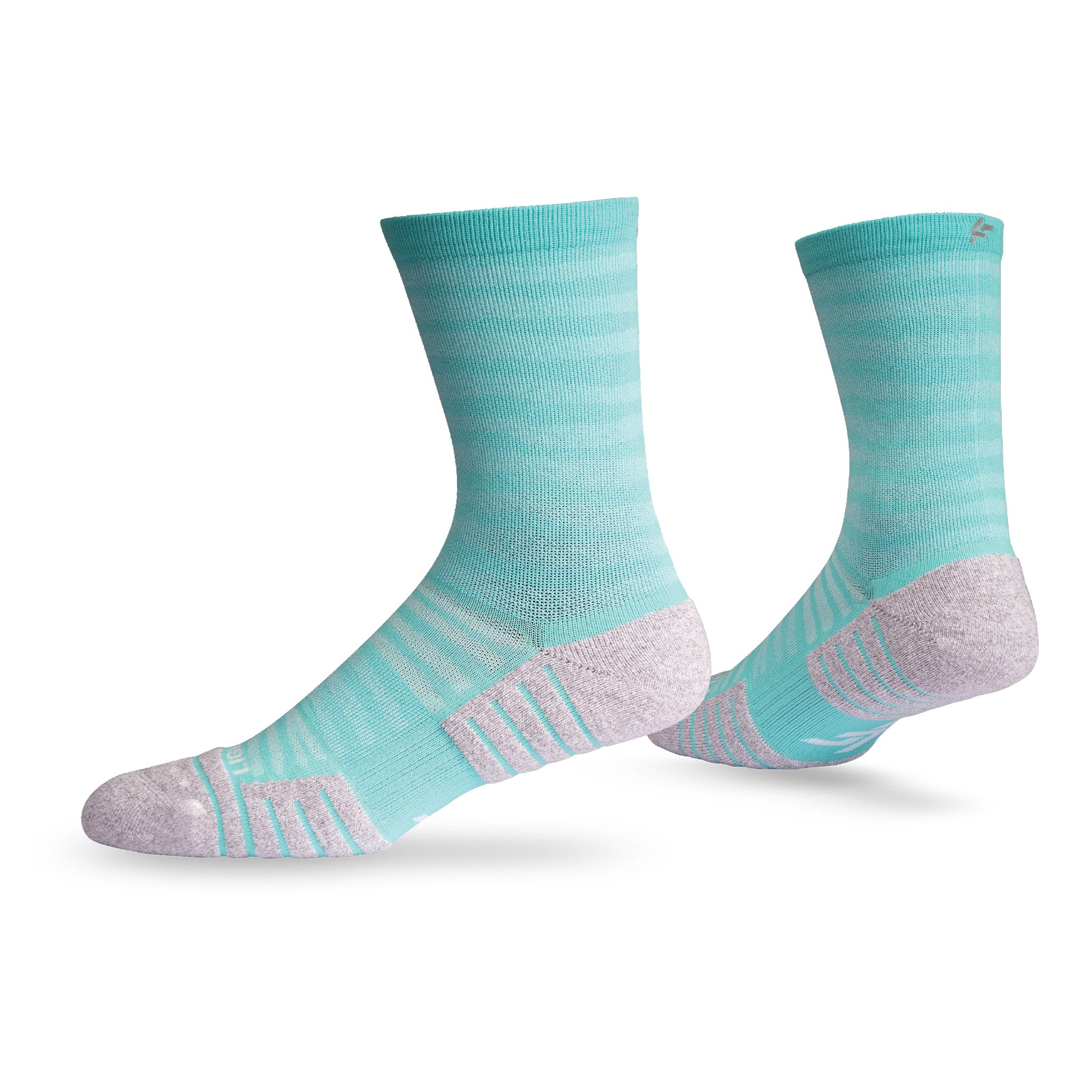 Pair of Lightfeet Performance Raster Mint Half Crew Socks 
