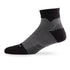 Side view of Lightfeet Plantar Fasciitis Black Quarter Socks 