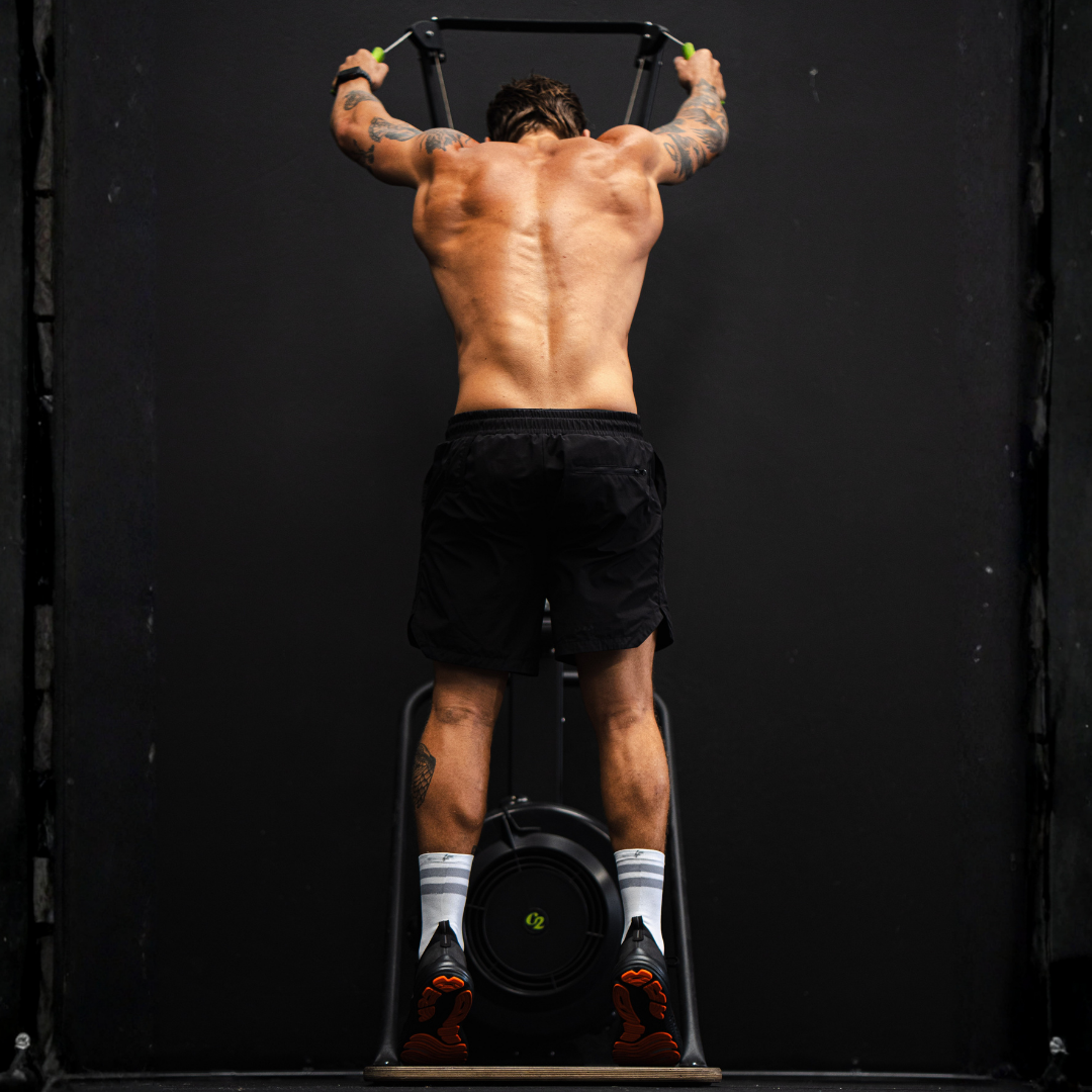 Image of person wearing Lightfeet Performance 2 Stripes White Half Crew Socks 